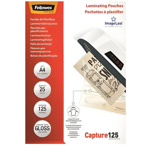 Fellowes ImageLast A4 125 mic / Folia laminująca / błyszcząca / 25 szt.