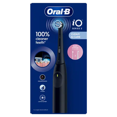 Oral-B iO2 Night Black / Szczoteczka elektryczna / Magnetyczna technologia iO / 3 tryby czyszczenia / Czujnik nacisku