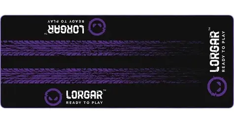 LORGAR RX1FM czarno-fioletowy / Mata do kokpitu / 170 x 70 cm / tekstylna / antypoślizgowa