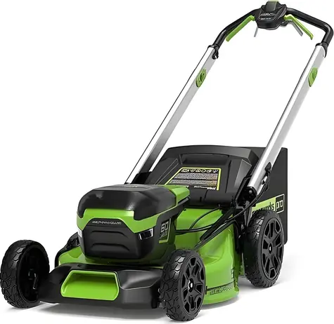 Greenworks GD60LM51SP czarna / Kosiarka akumulatorowa z napędem / 60 V / szerokość koszenia 51 cm / kosz 55 l / bez akumulatora i ładowarki