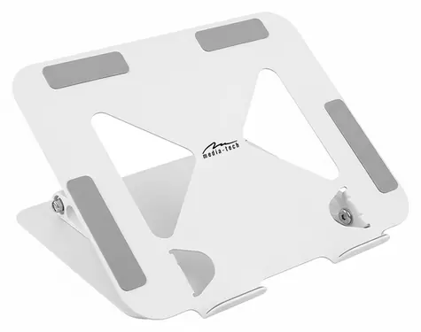 Podstawka pod laptopa Media-Tech MT2661W biała / Podstawka pod laptopa / regulowana / składana / do 17"