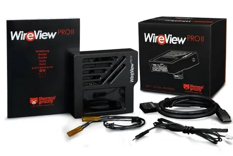 Thermal Grizzly WireView Pro II czarny Rewers / Monitor zużycia energii / 12 V-2 x 6 pinów / USB-C / Wyświetlacz TFT IPS