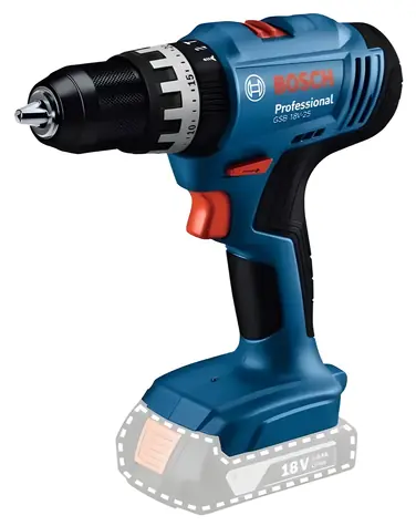BOSCH GSB 18V-25 Professional niebiesko-czarna / Wiertarko-wkrętarka udarowa akumulatorowa / 18 V / 1650 obr./min / 65 Nm / bez akumulatora