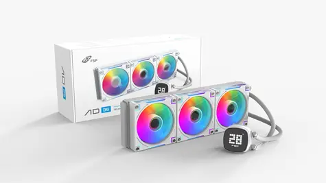 FSP AD36-W biały / chłodzenie wodne procesora AIO / 360 mm / 3 x 120 mm ARGB / 2000 obr./min / Intel + AMD