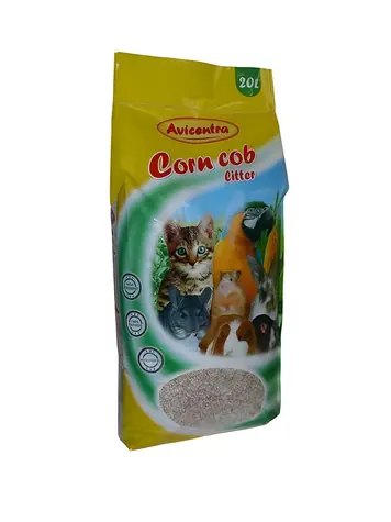 AVICENTRA Ściółka do kukurydzy gruba 20 l / Włókno kukurydziane / Bezzapachowa / 6 kg