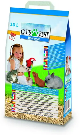CATS BEST Żwirek Universal / 10 l / granulat drzewny / bezwonny / pochłania zapachy
