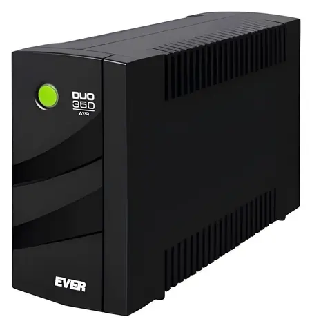 Ever Duo 350 AVR czarny / Zasilacz zapasowy / Line-Interactive / 350VA / 245W