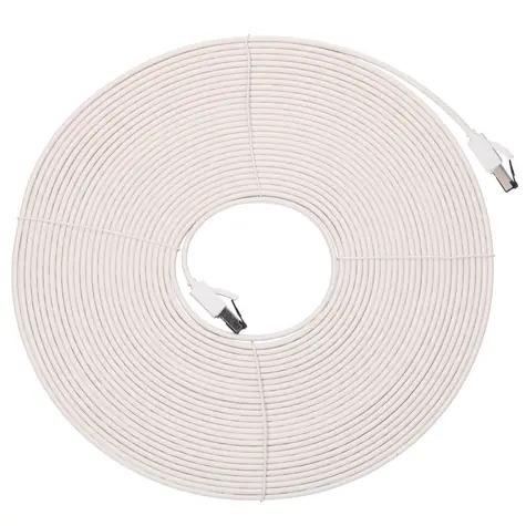 Extralink Cat.8 U/FTP 15 m biały / Kabel krosowy / RJ45-RJ45 / 40 Gbit/s / płaski