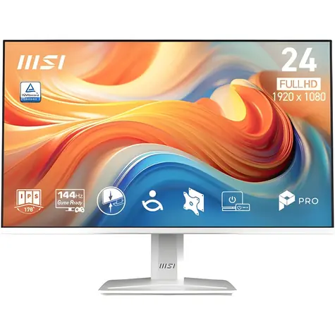 23,8" MSI PRO MP243W E14 biały / Monitor / IPS / Full HD / 144 Hz / VESA