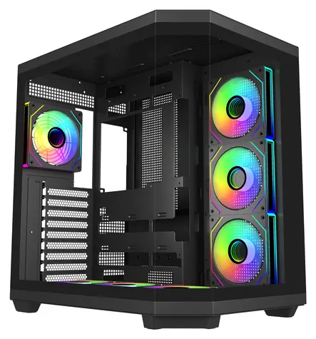 Fortron FSP U580-BA czarny / Obudowa / Big Tower / E-ATX / ARGB / GPU 415mm / bez zasilacza