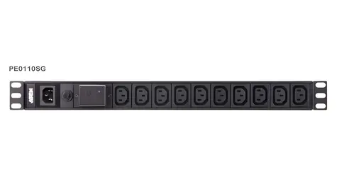 Aten PE0110S czarny / PDU / 1U / 10x C13 / wejście C14 / 100-240V / 10A
