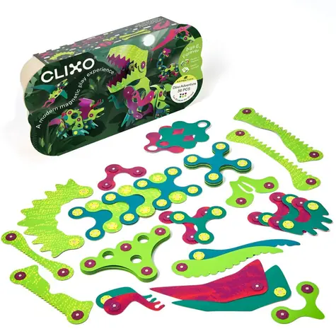 Zestaw do budowania CLIXO Magnetic Dino Adventure / 36 elementów / od 6 lat