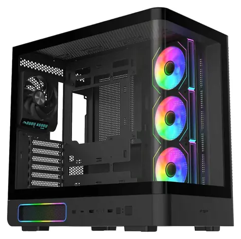 Fortron FSP M581-BA czarny / Obudowa / Midi Tower / ATX / ARGB / GPU 445mm / bez zasilacza