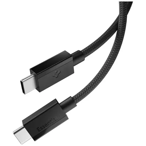 Kabel Spigen EB6015CC Essential USB-C do USB-C 60 W 1,5 m czarny / USB 2.0