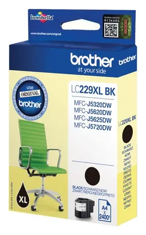 Brother LC-229XLBKBP / Wkład atramentowy / czarny XL / pigmentowy / MFC-J5320DW, J5620DW, J5720DW