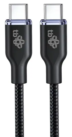 TB Touch Glamour USB-C - USB-C 60W czarny / Kabel danych / USB 2.0 / 1,5 m