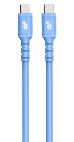 Kabel TB Touch USB-C niebieski 1m / Kabel do ładowania i transmisji danych / USB-C - USB-C / 60 W / 480 Mb/s / silikonowy