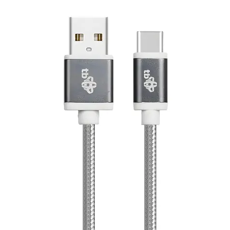 TB Touch 1,5 m szary / Kabel danych / USB-A (M) - USB-C (M) / Pleciony