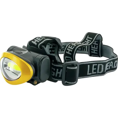Schwaiger WLED40 511 czarno/żółty / Latarka czołowa / COB LED / 120 lm / IPX4