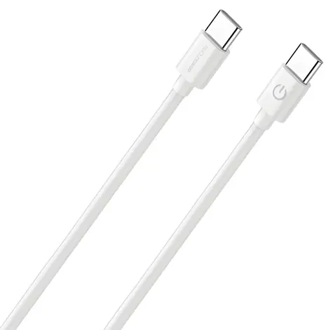 RealPower USB-C - USB-C biały / Kabel do transmisji danych i ładowania / USB 2.0 / 3 A / 2 m