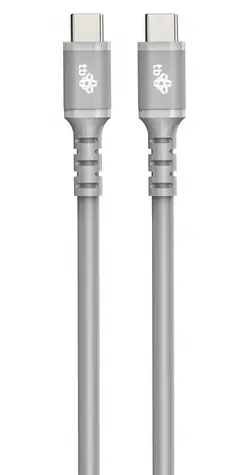 Kabel TB Touch USB-C szary 1m / Kabel do ładowania i transmisji danych / USB-C - USB-C / 60 W / 480 Mb/s / silikonowy