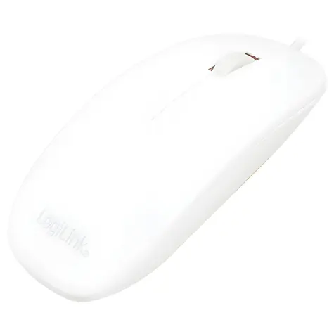 Mysz optyczna LogiLink biała / 1000 dpi / USB / 3 przyciski