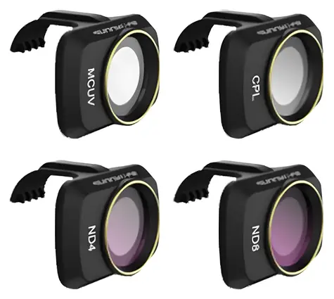 Sunnylife MM-FI9257 / Zestaw filtrów do drona / CPL / ND4 / ND8 / UV / DJI Mini 2, Mini 2 SE