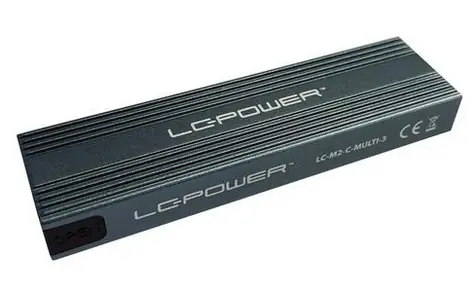 LC-Power M2-C-MULTI-3 / Zewnętrzna obudowa do dysków SSD M.2 / NVMe i SATA / USB 3.2
