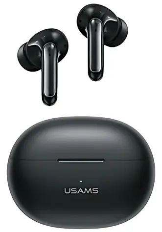 USAMS US-XD19 czarne / słuchawki bezprzewodowe TWS / Bluetooth 5.3 / ENC / mikrofon