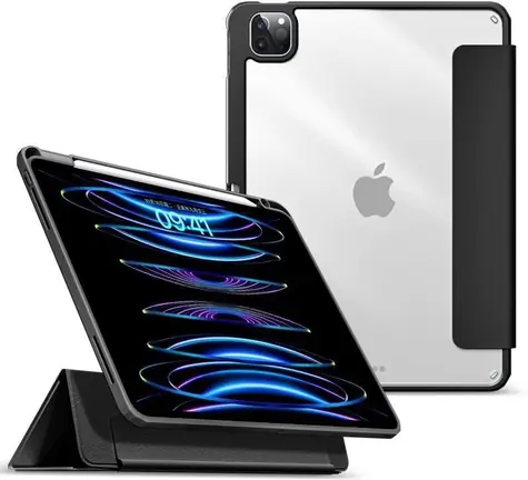 Etui eSTUFF iPad Pro 13" (2024/2025) czarne / Etui / Skóra naturalna, TPU / iPad Pro 13" (2024/2025)