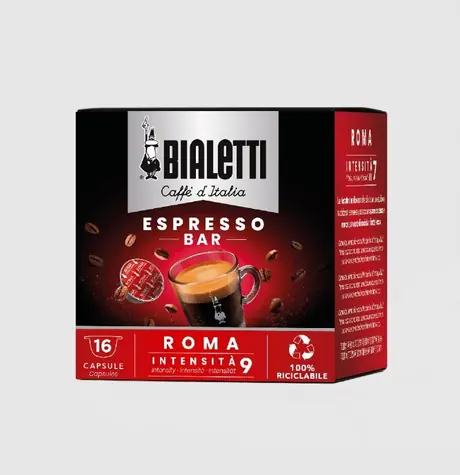 Kapsułki Bialetti Roma do ekspresów Caffe d'Italia / Kapsułki do kawy / 16 szt.
