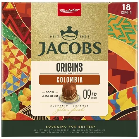 Jacobs Origins Colombia Nespresso 18 szt. / Kawa w kapsułkach