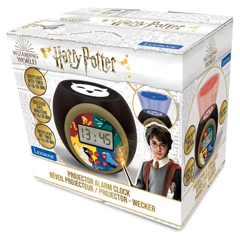 LEXIBOOK Harry Potter Budzik / Projektor sufitowy Sowa / Kolorowa lampka nocna / 3x AAA