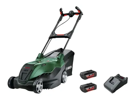 BOSCH AdvancedRotak 36V-40-650 / Kosiarka akumulatorowa / 36 V / Szerokość koszenia 40 cm / Worek 50 l / 2 x 2,0 Ah