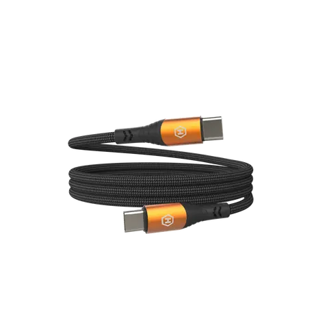 Kabel magnetyczny Hammer USB-C czarny / Kabel / USB-C (M) - USB-C (M) / 100 W / 1 m / oplot nylonowy