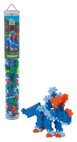 PLUS- Zestaw konstrukcyjny PLUS Triceratops / 100 elementów / Tuba