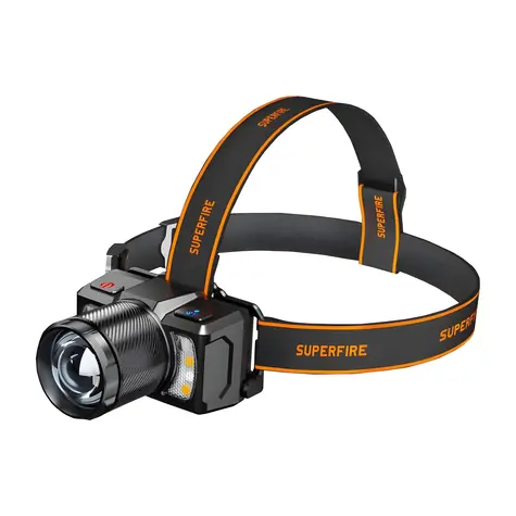 Superfire HL25 czarny / Latarka czołowa / 700 lm / USB-C