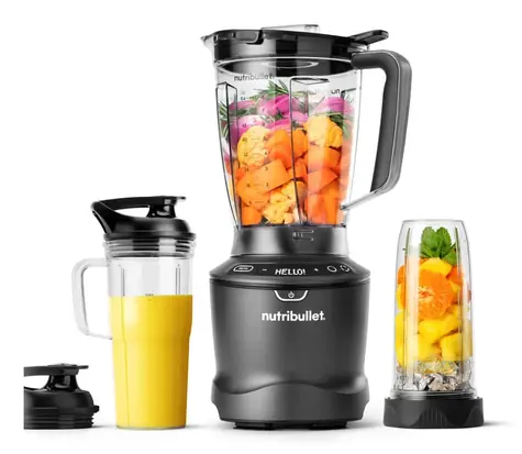 Nutribullet SmartSense Combo NBF550DG ciemnoszary / 1,89 + 0,946 + 0,71 l / 3 pojemniki / 1500 W