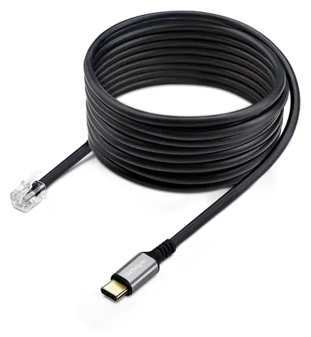 Adapter StarTech USB-C na RJ9 czarny / Adapter / 1,8 m / Realtek ALC5686