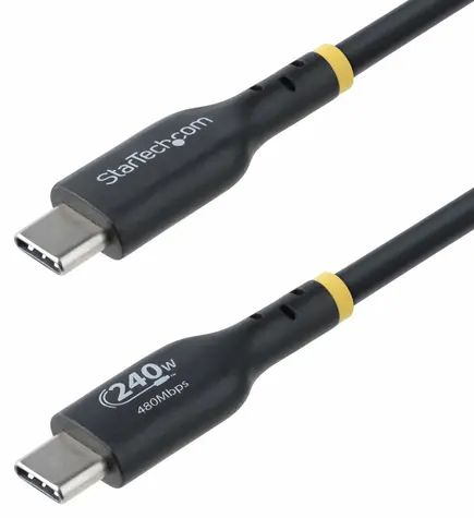 StarTech USB-C 240W PD czarny / Kabel ładujący / USB-C - USB-C / 4 m