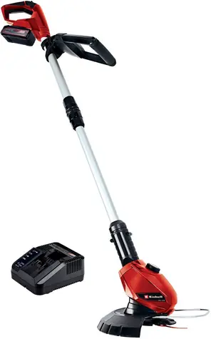 Einhell GE-CT 18 Li czerwono-czarna / Podkaszarka akumulatorowa / 18 V / 2,5 Ah / szerokość koszenia 24 cm