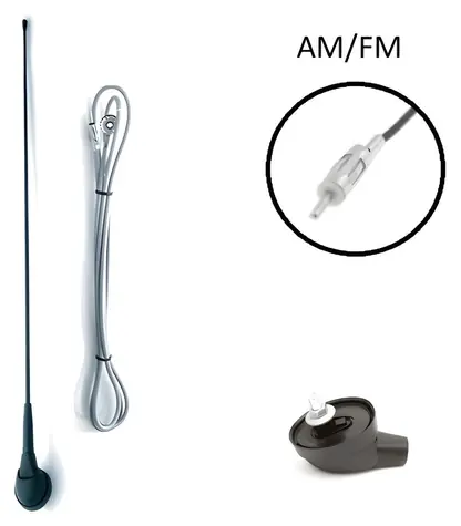 Antena Calearo AM/FM składana przednia / Antena / pasywna / DIN / 41 cm