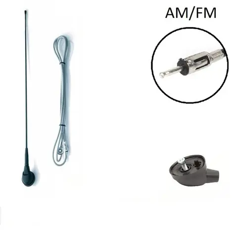 Antena Calearo AM/FM przednia z przewodem / Antena / pasywna / DIN / 41 cm