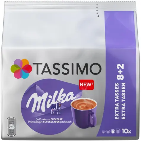 Tassimo Milka 10 szt. / Kapsułki kakaowe / 8 + 2 szt.