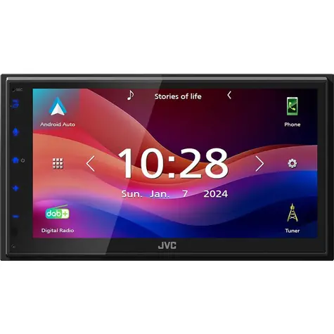 JVC KW-M695DBW / Radio samochodowe / Apple CarPlay / Android Auto / DAB+ / Bluetooth 5.1 / Ekran dotykowy 6,8"