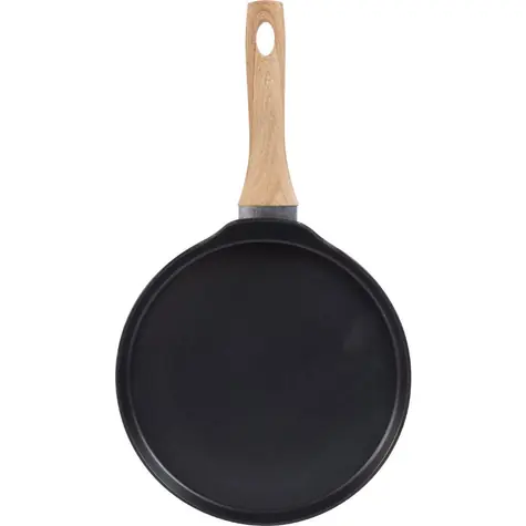 Lamart Natur LT1289 czarno-brązowa / Patelnia do naleśników / 25 cm / aluminium / powierzchnia nieprzywierająca