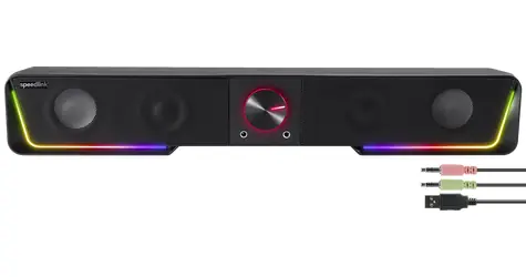 Speed Link GRAVITY RGB czarny / Soundbar / Stereo / Podświetlenie RGB / Bluetooth