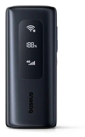 Baseus EnerGeek GX11 czarny / Powerbank / hotspot MiFi / 20000 mAh / 67W