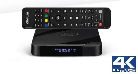 Amiko A6N OTT / Odtwarzacz multimedialny / 4K / Wyświetlacz LED