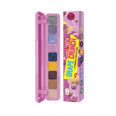 J.Cat Beauty Sweet Tooth Grape Crunch / Paleta cieni do powiek / 9 odcieni / z lusterkiem